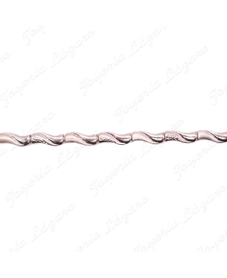 PULSERA SRA.18KTSPIEZAS ESLABONES MATE BRILLO