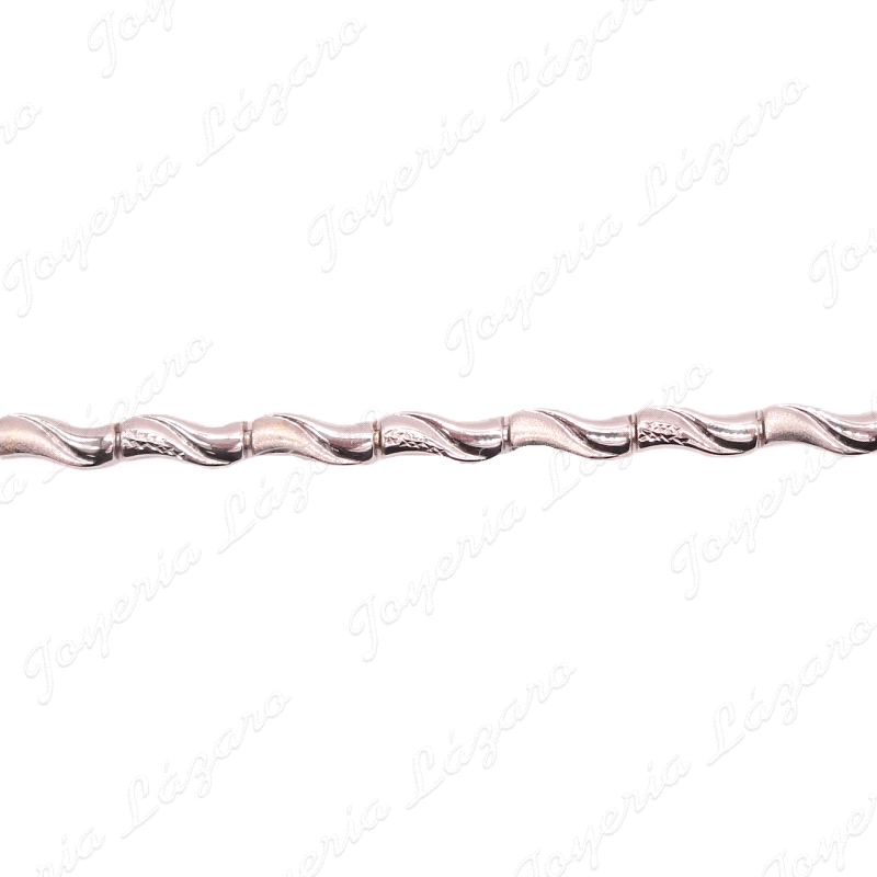 PULSERA SRA.18KTSPIEZAS ESLABONES MATE BRILLO