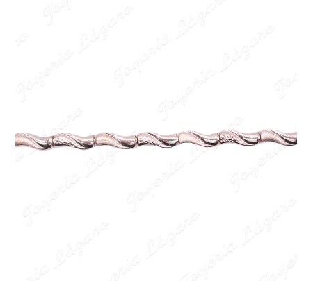 PULSERA SRA.18KTSPIEZAS ESLABONES MATE BRILLO