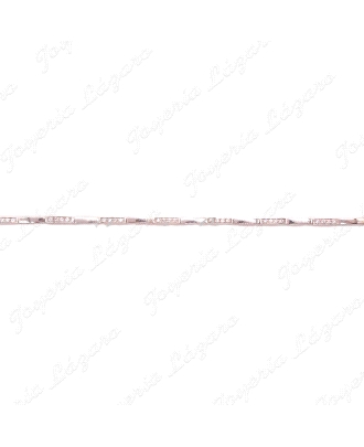 PULSERA SRA.18KTS BL. PIEZAS RECTANGULARES CIRCO Y LISAS