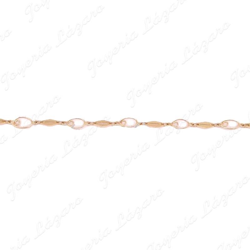 PULSERA ORO  18KTS OVALOS + ROMBOS