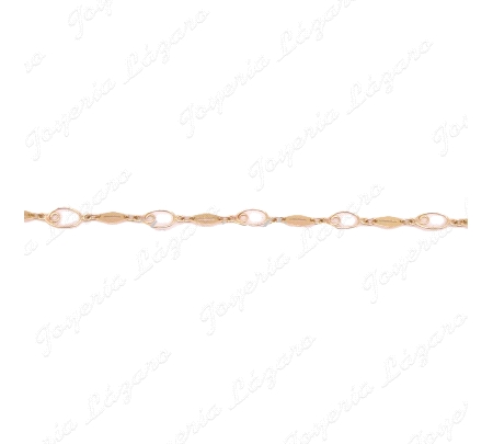 PULSERA ORO  18KTS OVALOS + ROMBOS