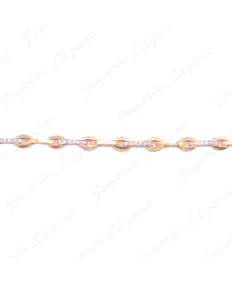 PULSERA SRA.18KTS BICOLOR