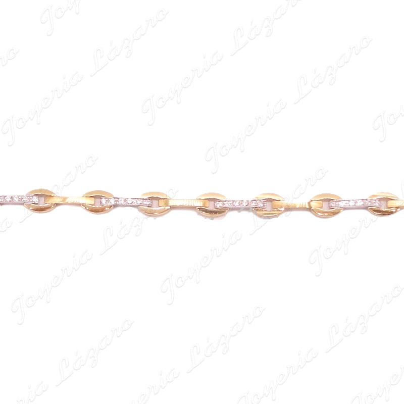 PULSERA SRA.18KTS BICOLOR