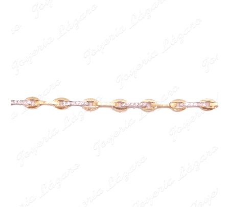 PULSERA SRA.18KTS BICOLOR