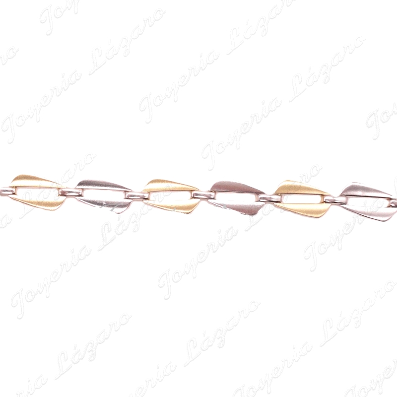 PULSERA SRA. ORO18KTS BICOLOR