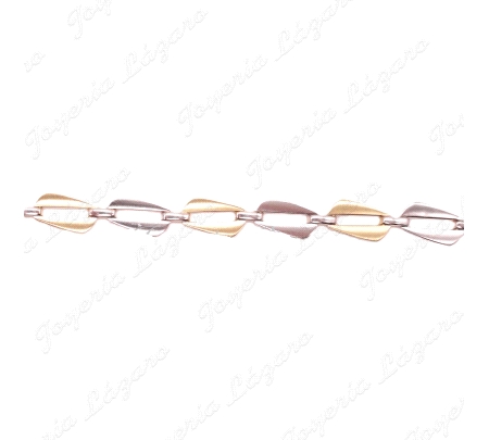PULSERA SRA. ORO18KTS BICOLOR