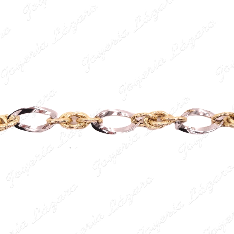 PULSERA ORO 18KTS BICOLOR DISEÑO