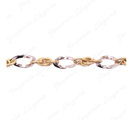 PULSERA ORO 18KTS BICOLOR DISEÑO