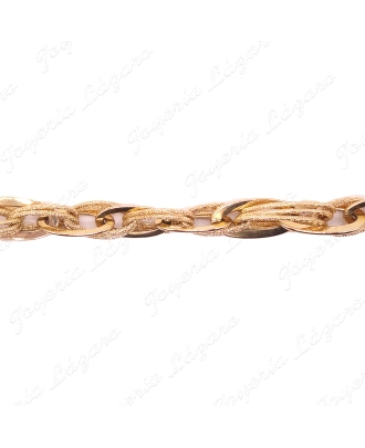 PULSERA ORO  18KTS DISEÑO LISO Y LABRADA