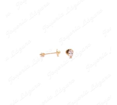 ORO 18 KTS PEND. TORN. CIRCO 6MM MARQUESA 2 GARRAS