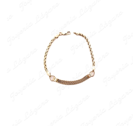 PULSERA ORO 18KT OCASION SEMIRIGIDA+3CORDONES CENTRO                                                