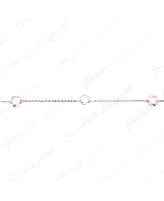 PULSERA 18KT BL. FLORES
