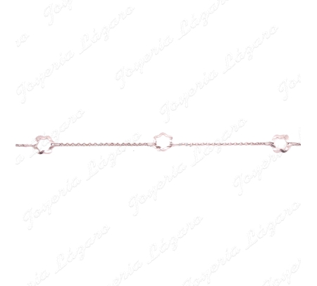 PULSERA 18KT BL. FLORES