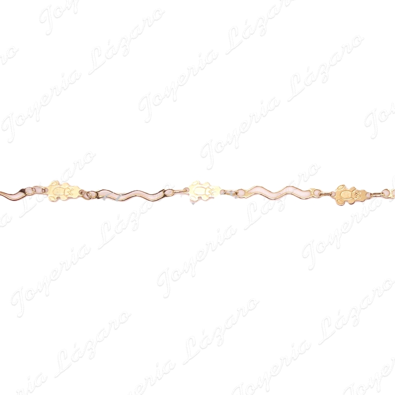 PULSERA ORO 18KTS TRES OSITOS