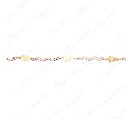 PULSERA ORO 18KTS TRES OSITOS