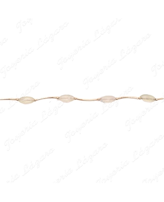 PULSERA SRA. ORO18KTS PIEDRAS CUARZOS VERDES/ROSAS