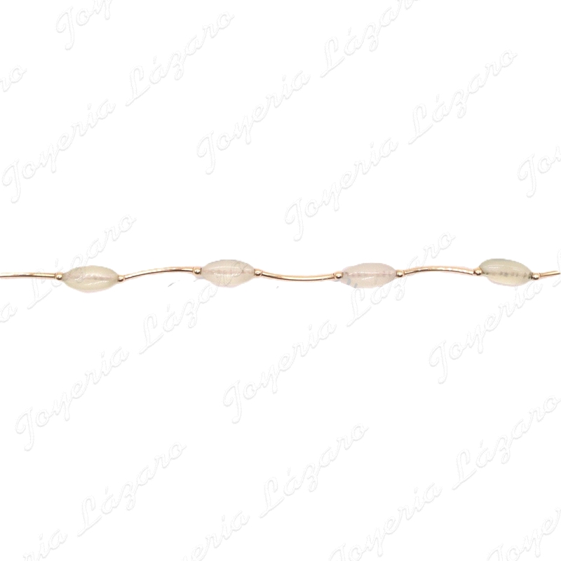 PULSERA SRA. ORO18KTS PIEDRAS CUARZOS VERDES/ROSAS