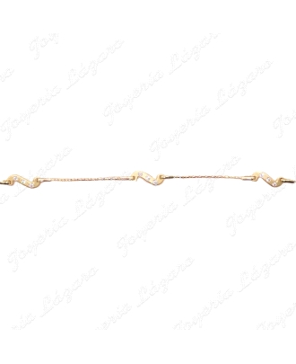 PULSERA ORO18KTS S MATE CON CIRCO