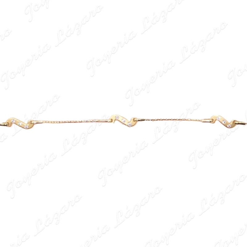 PULSERA ORO18KTS S MATE CON CIRCO
