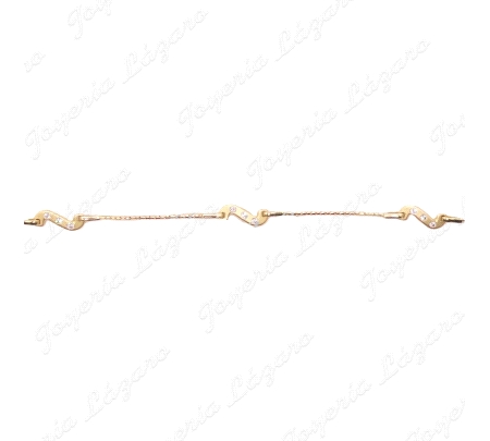 PULSERA ORO18KTS S MATE CON CIRCO