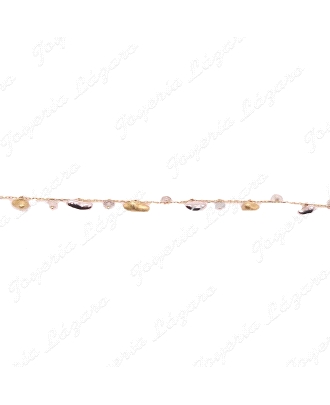 PULSERA 18KTS bic. PERLAS Y COLGANTES