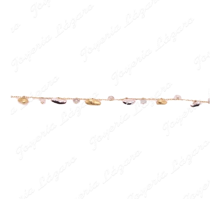PULSERA 18KTS bic. PERLAS Y COLGANTES