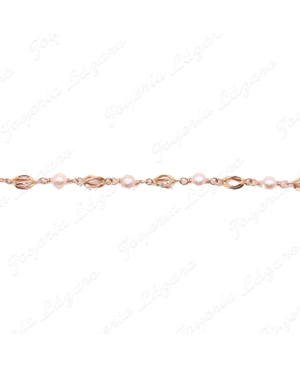 PULSERA ORO 18KTS PERLAS JAULAS