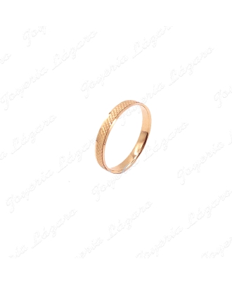 ORO 18 KTS ALIANZA 4MM TEXTURA PUNTOS Nº 13