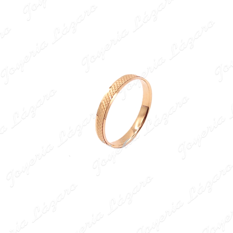 ORO 18 KTS ALIANZA 4MM TEXTURA PUNTOS Nº 13