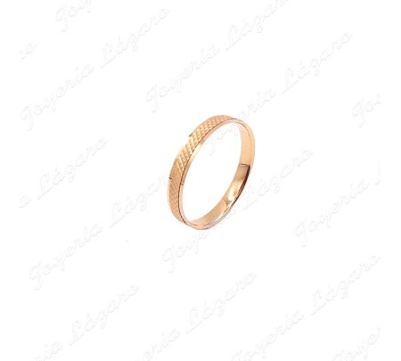 ORO 18 KTS ALIANZA 4MM TEXTURA PUNTOS Nº 13