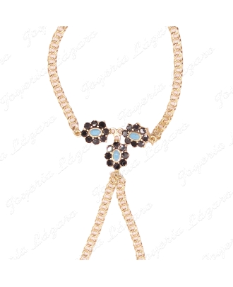 ORO 18 KTS PULSERA ROMANA ZAFIRO,TURQUES