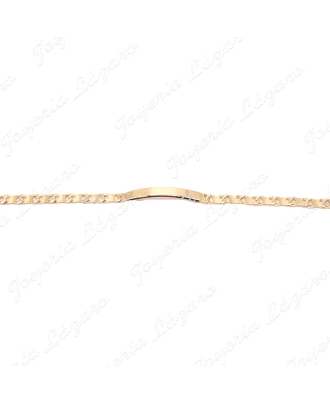 PULSERA CAB. 18KTS MACIZA PLACA