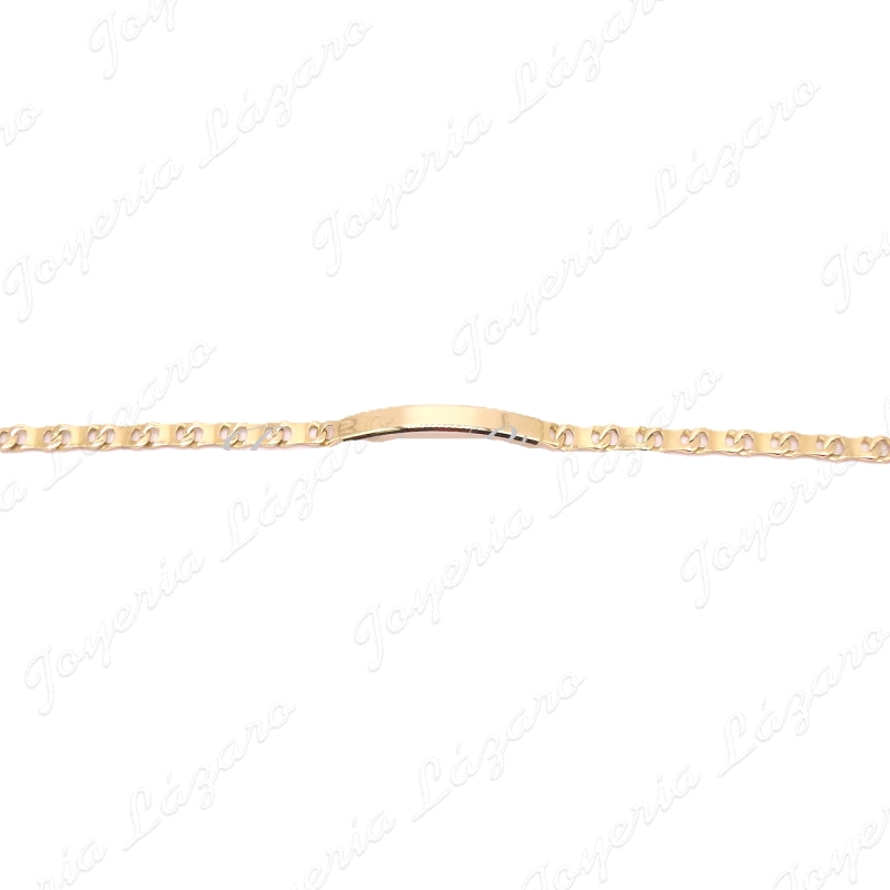 PULSERA CAB. 18KTS MACIZA PLACA