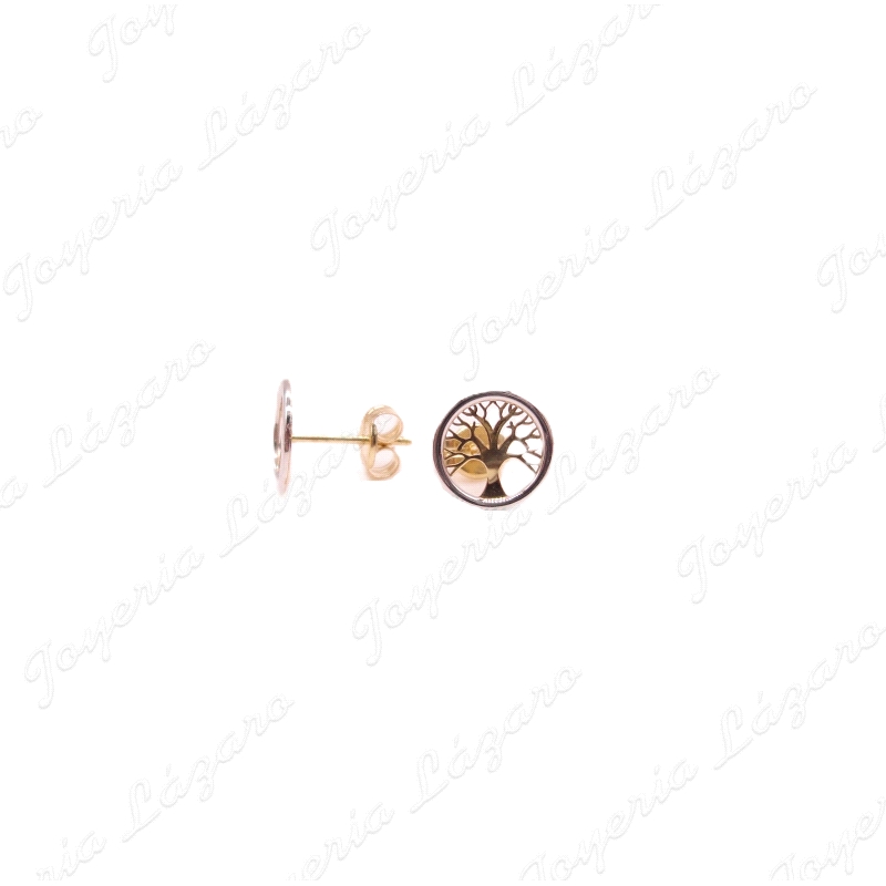 ORO 18 KTS PEND. ARBOL VIDA BICOLOR 8MM,PRESION