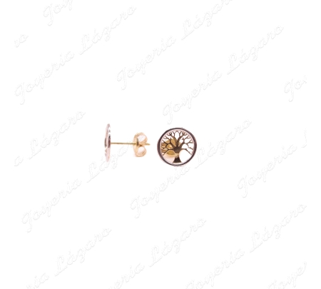 ORO 18 KTS PEND. ARBOL VIDA BICOLOR 8MM,PRESION