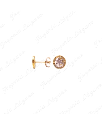 PENDIENTES 18KTS BICOLOR ESTRELLAS PRES.
