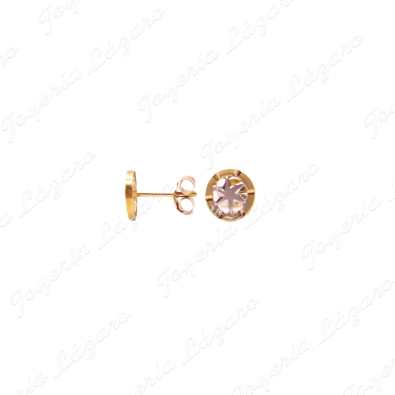 PENDIENTES 18KTS BICOLOR ESTRELLAS PRES.