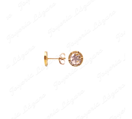 PENDIENTES 18KTS BICOLOR ESTRELLAS PRES.