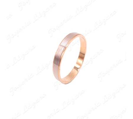 ALIANZA 18KT BIC.ROSA/BLANCO Nº13