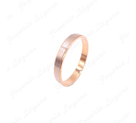 ALIANZA 18KT BIC.ROSA/BLANCO Nº13