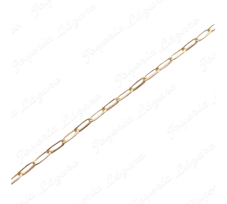 CADENA 50 CM. ORO 18 KTS FORZADA HUECA LIGERA
