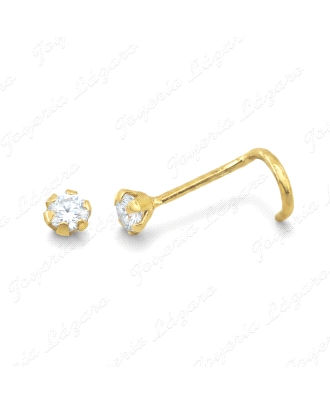 PIERCING ORO 18 KTS NARIZ GARRA 2MM                                                                 