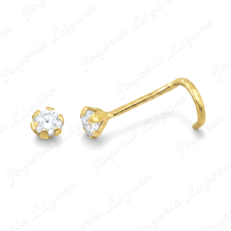 PIERCING ORO 18 KTS NARIZ GARRA 2MM                                                                 
