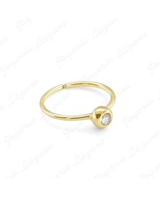 PIERCING ORO 18 KTS OREJA O SEPTUM NARIZ ARO 9X0.5MM CHATON 2.5MM                                   