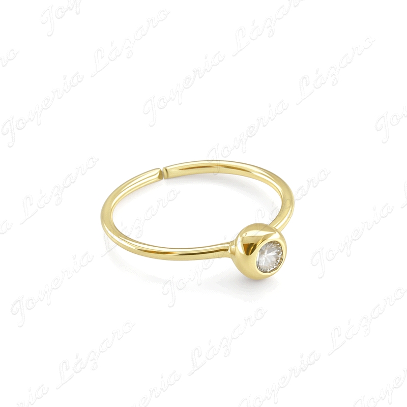 PIERCING ORO 18 KTS OREJA O SEPTUM NARIZ ARO 9X0.5MM CHATON 2.5MM                                   