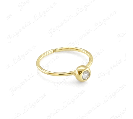 PIERCING ORO 18 KTS OREJA O SEPTUM NARIZ ARO 9X0.5MM CHATON 2.5MM