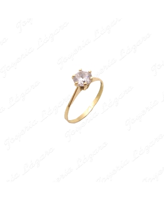 SORTIJA ORO 18KT SEMINUEVO CIRCO 6MM 6 GARRAS