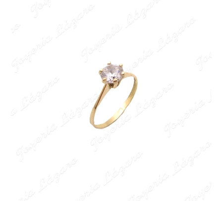 SORTIJA ORO 18KT SEMINUEVO CIRCO 6MM 6 GARRAS