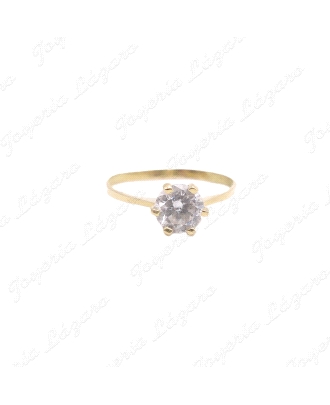 SORTIJA ORO 18KT SEMINUEVO CIRCO 6MM 6 GARRAS